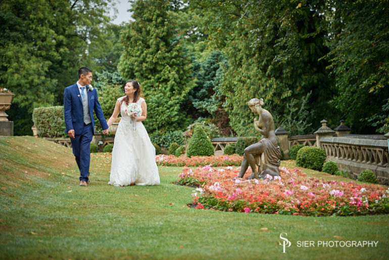 Wonderful summer wedding at the Kenwood Hall Hotel as our bride and groom take a late afternoon walk around the grounds of the hotel